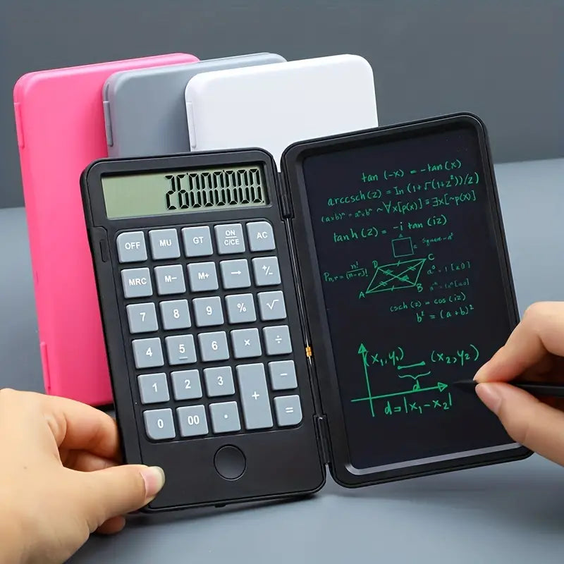 Calculator with LCD Writing Pad - 2-in-1 Math & Note Tool
