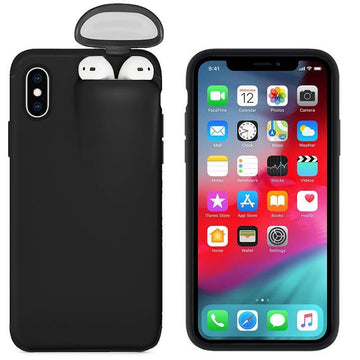 2-in-1 Phone Case with AirPods Holder - Protective Hard Case