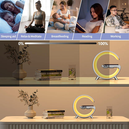 3-in-1 Smart Bedside Lamp with Wireless Charger & Alarm Clock