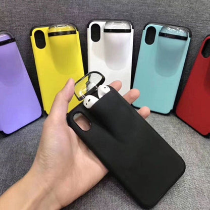2-in-1 Phone Case with AirPods Holder - Protective Hard Case