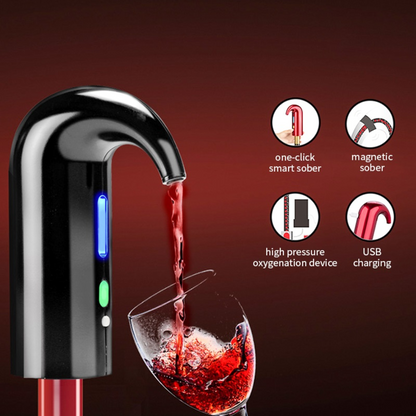 Electric Wine Aerator & Dispenser - One-Touch Pouring System