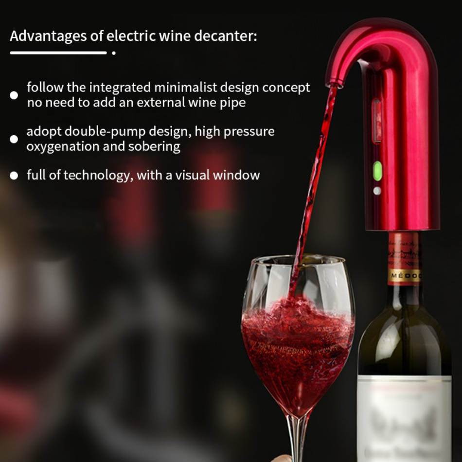 Electric Wine Aerator & Dispenser - One-Touch Pouring System
