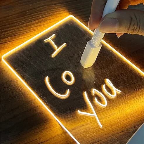 LED Illuminated Writing Board - Glow in the Dark Message Board