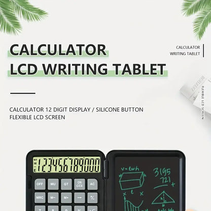 Calculator with LCD Writing Pad - 2-in-1 Math & Note Tool